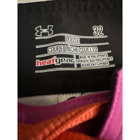 Under Armour Men's Size 32 Pink Multi Striped Board Surf Swim Shorts Loose NWT's - Picture 9 of 11